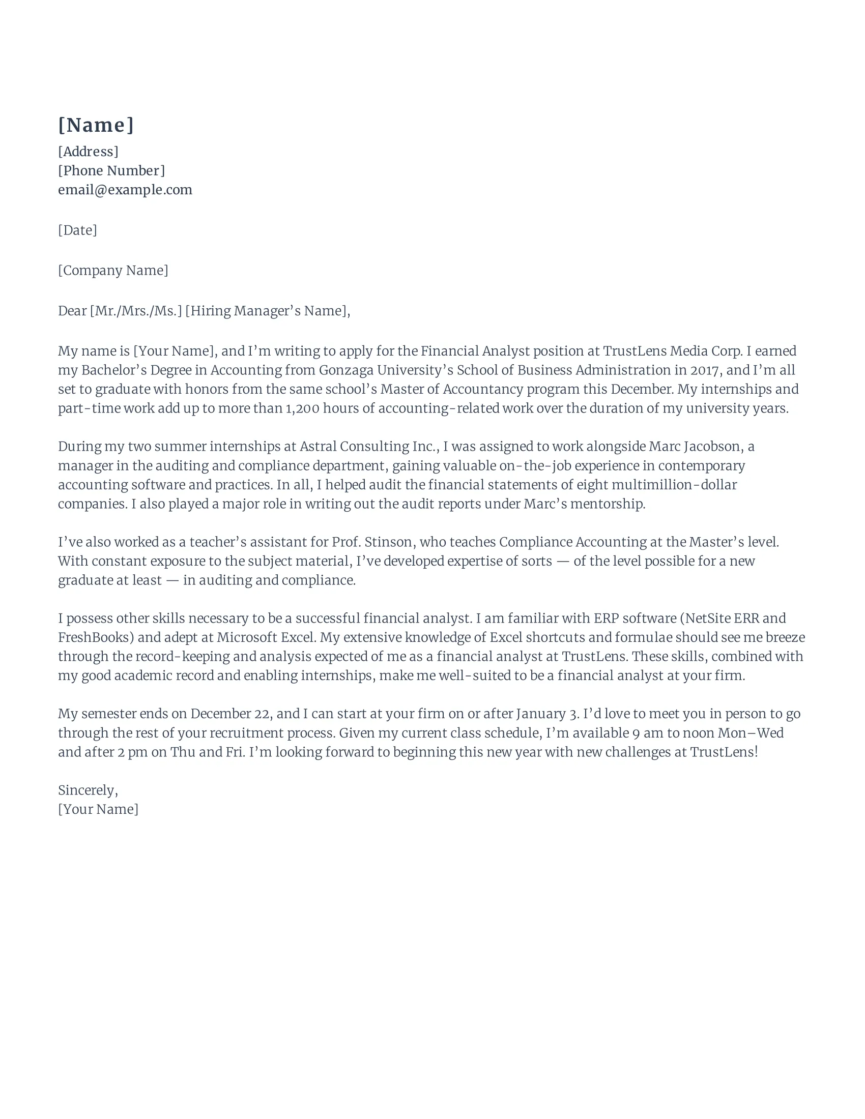 43971 tailoring cover letter