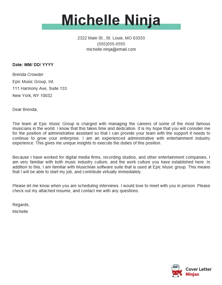 43973 cover letter example