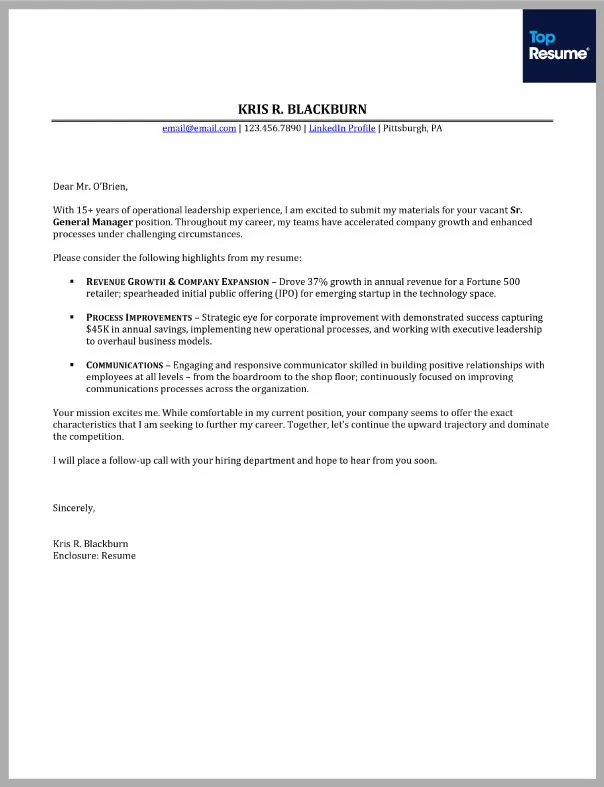 43977 cover letter formatting