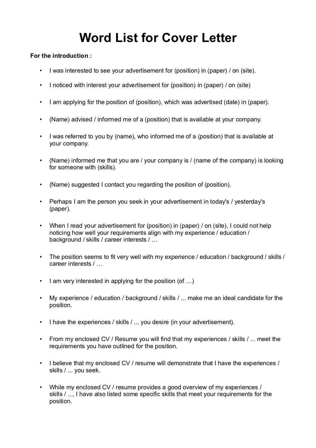 43977 cover letter writing