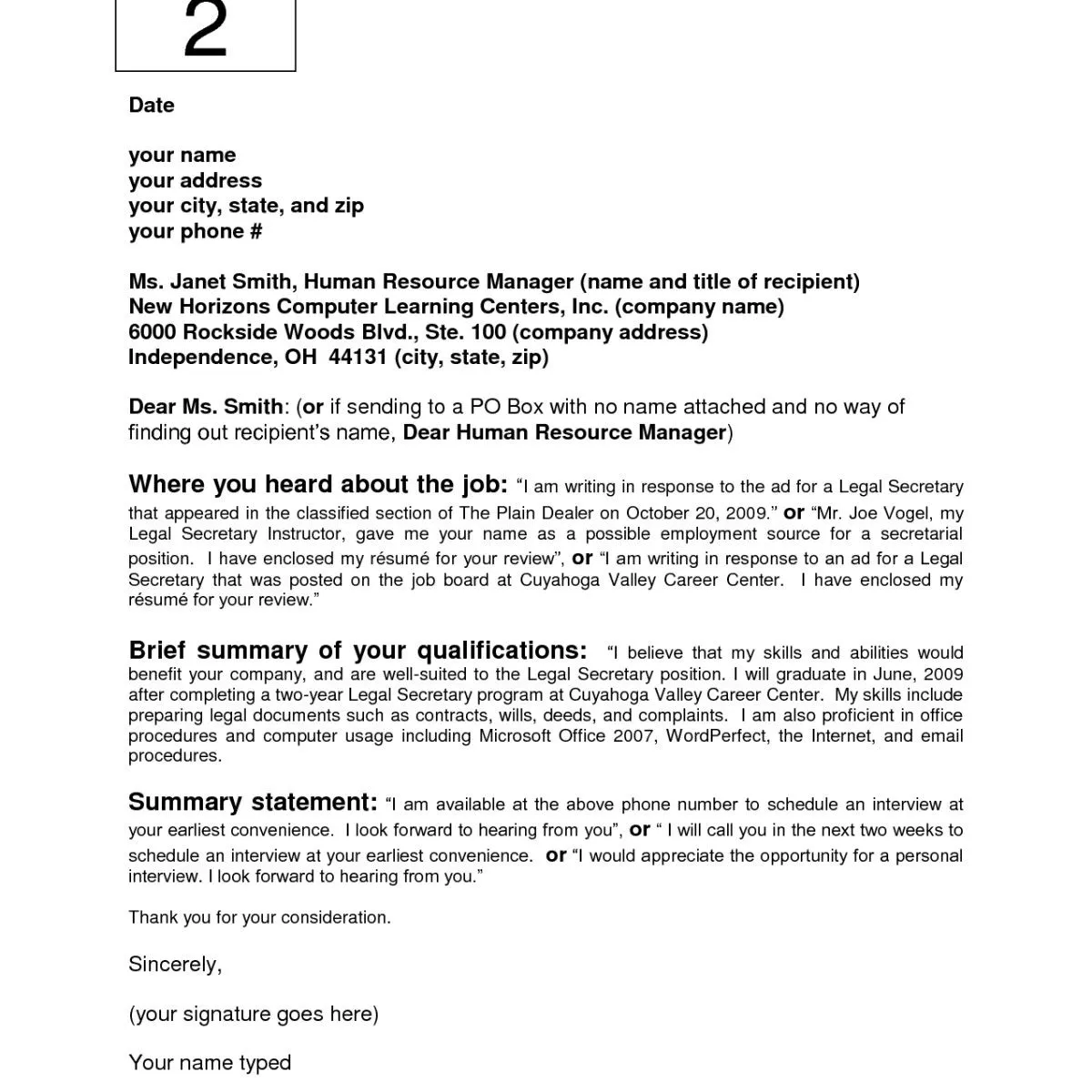 43979 customized cover letter