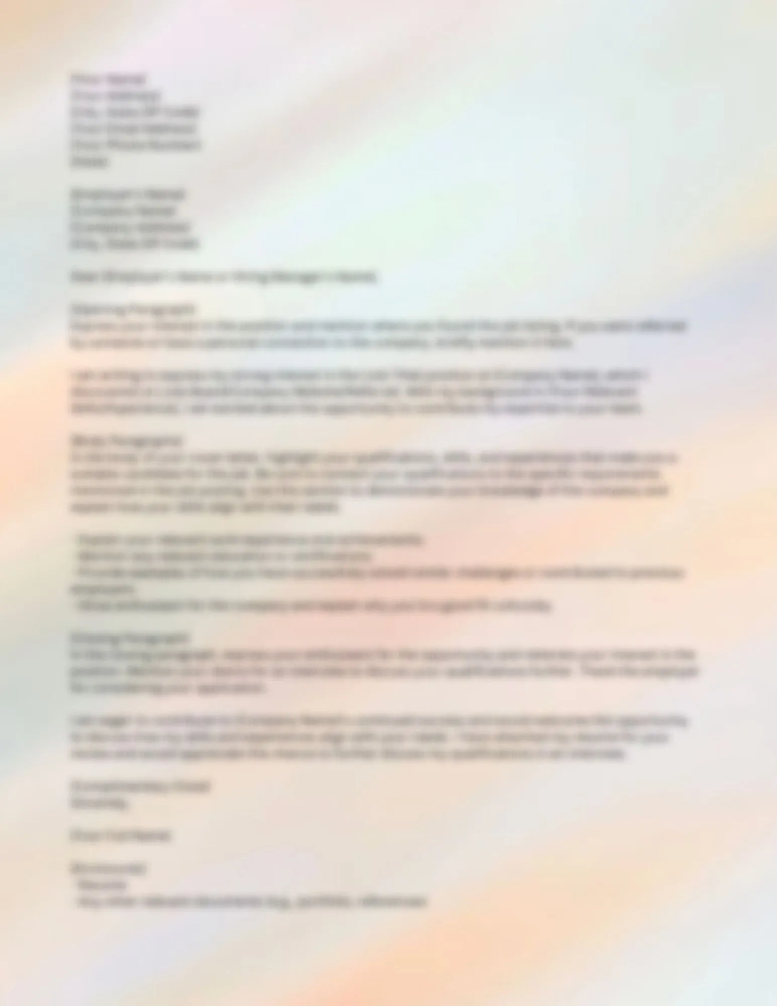 43994 cover letter contact info