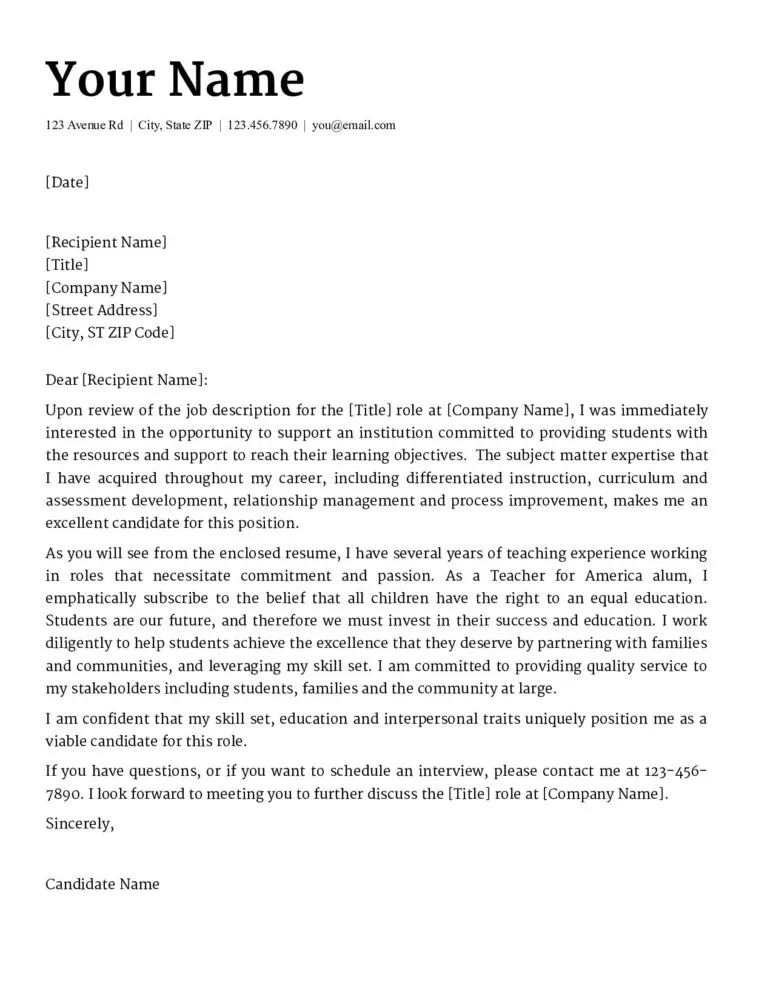 43995 teacher cover letter image1
