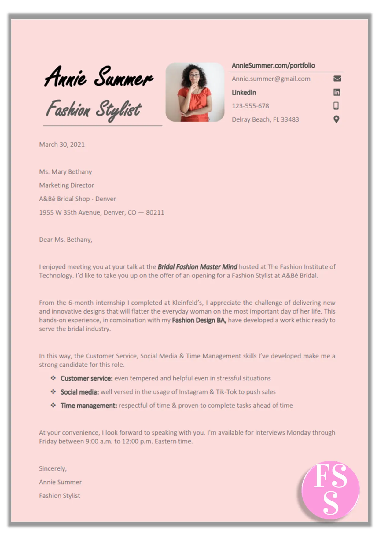 43997 entry level fashion designer