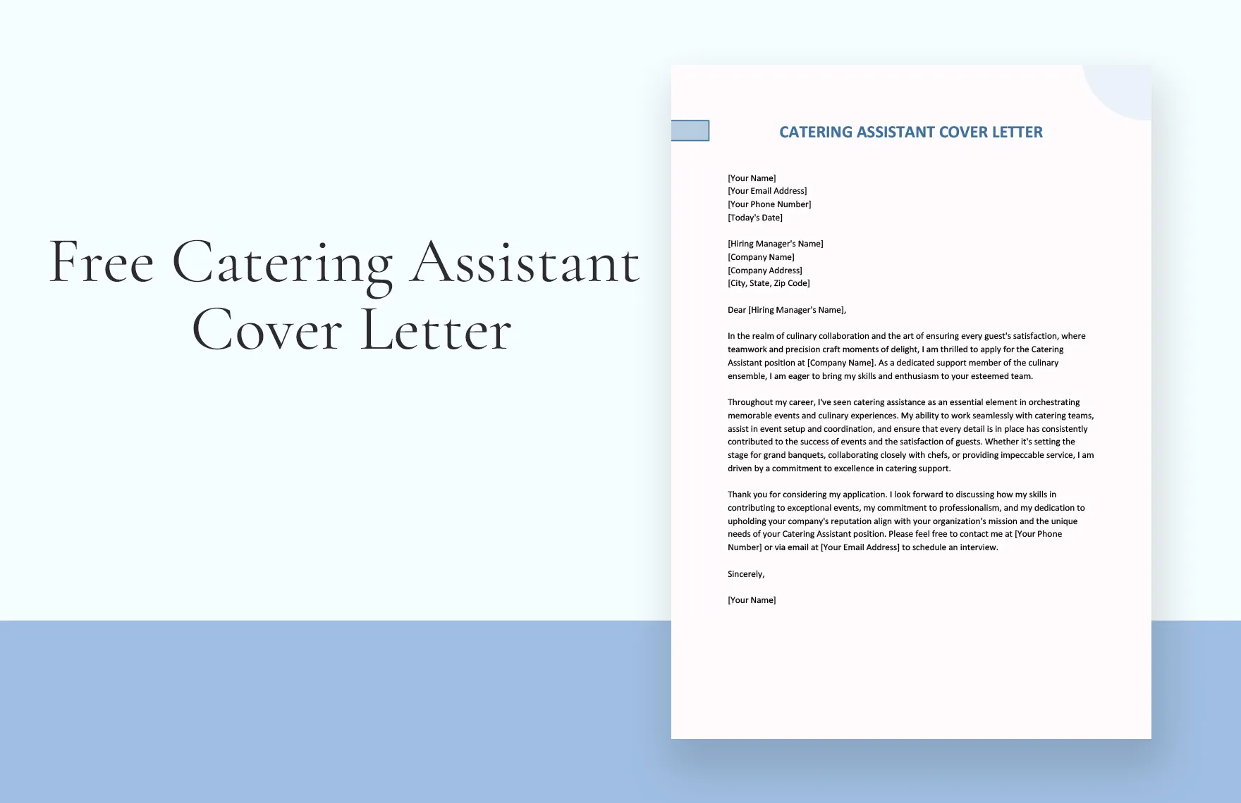 43999 catering cover letter format