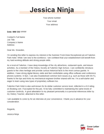 44005 action verbs cover letter