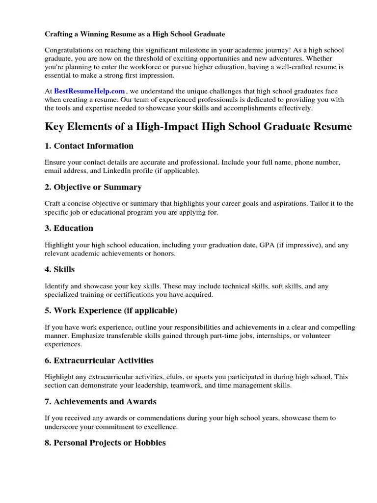 44005 cover letter high school grad