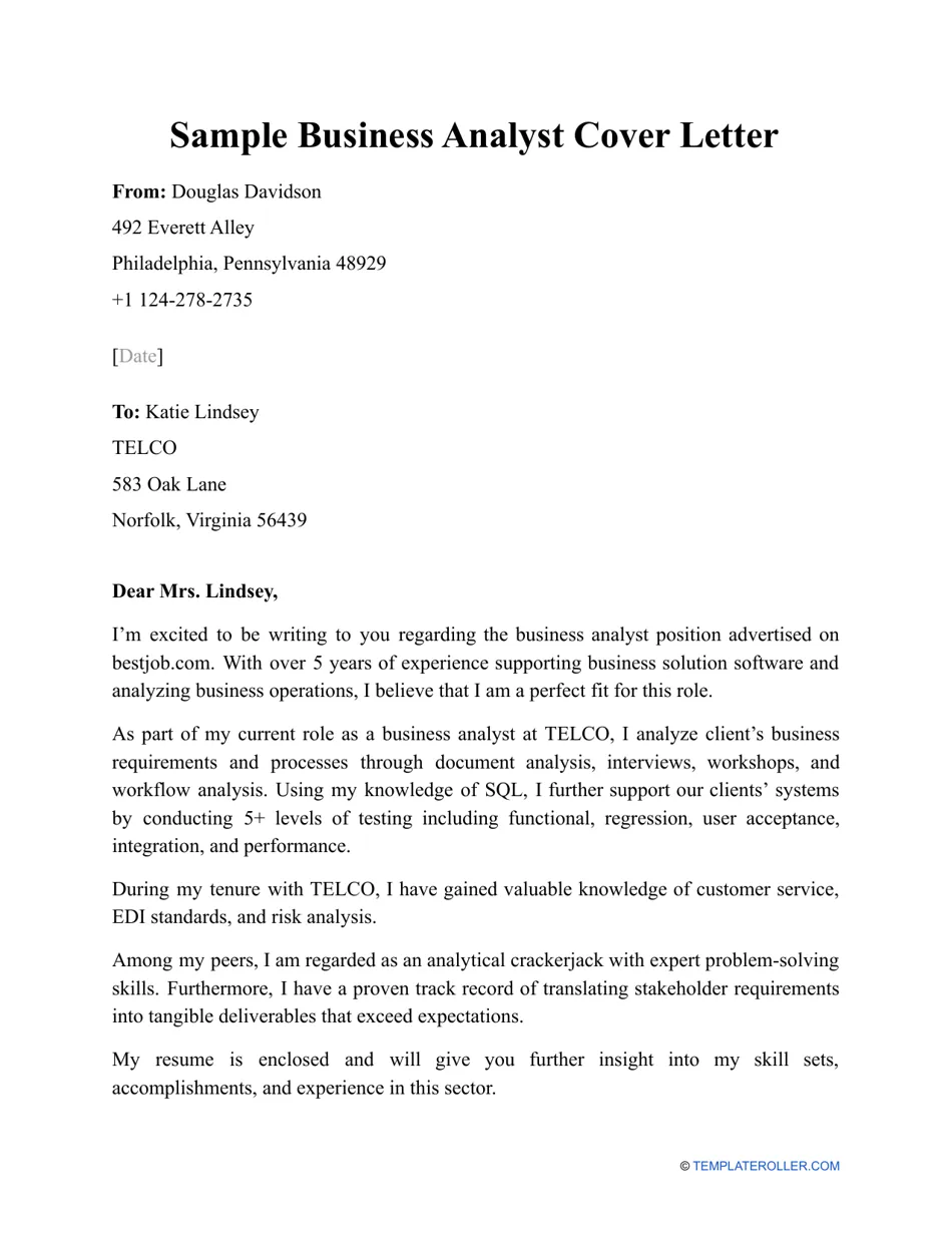 44009 business analyst cover letter no experience 6